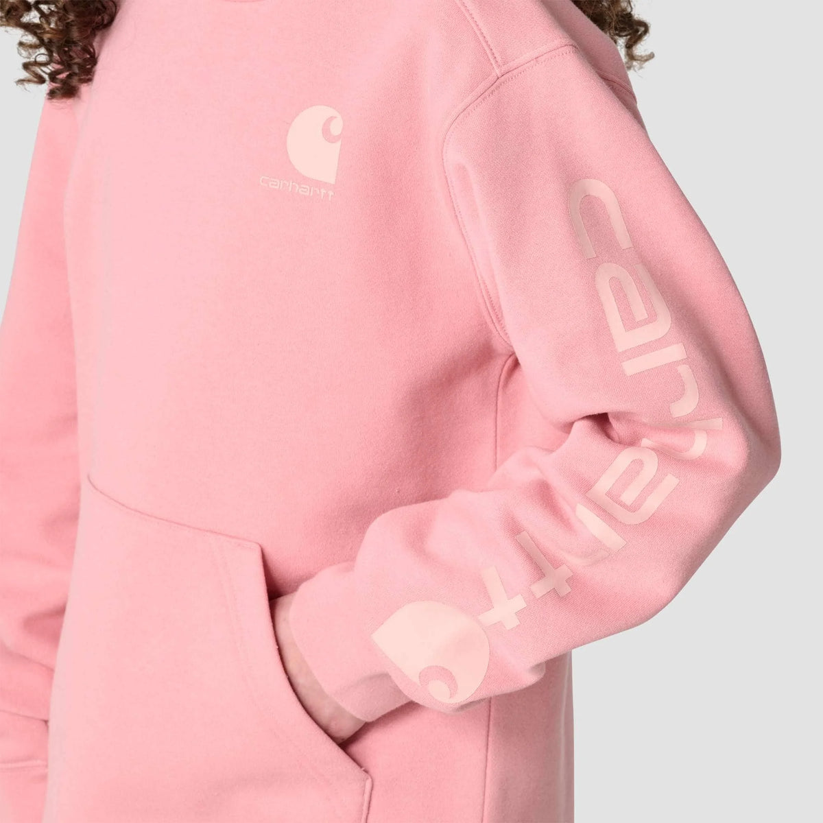 Girls' Long Sleeve Hooded Logo Sweatshirt (Child/Youth)