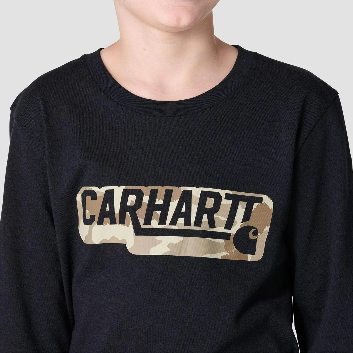Boys' Long Sleeve Camo Logo T-Shirt (Child/Youth)