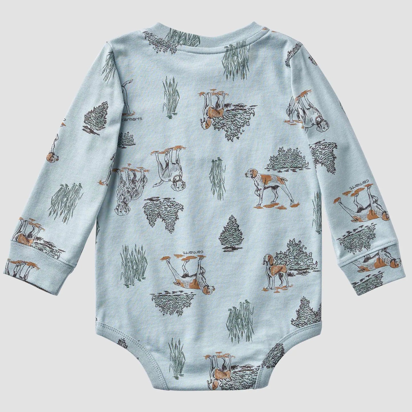 Boys' Long Sleeve Printed Henley Bodysuit (Baby)