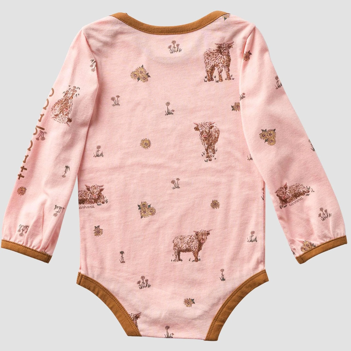 Girls' Long Sleeve Cow Print Bodysuit (Baby)