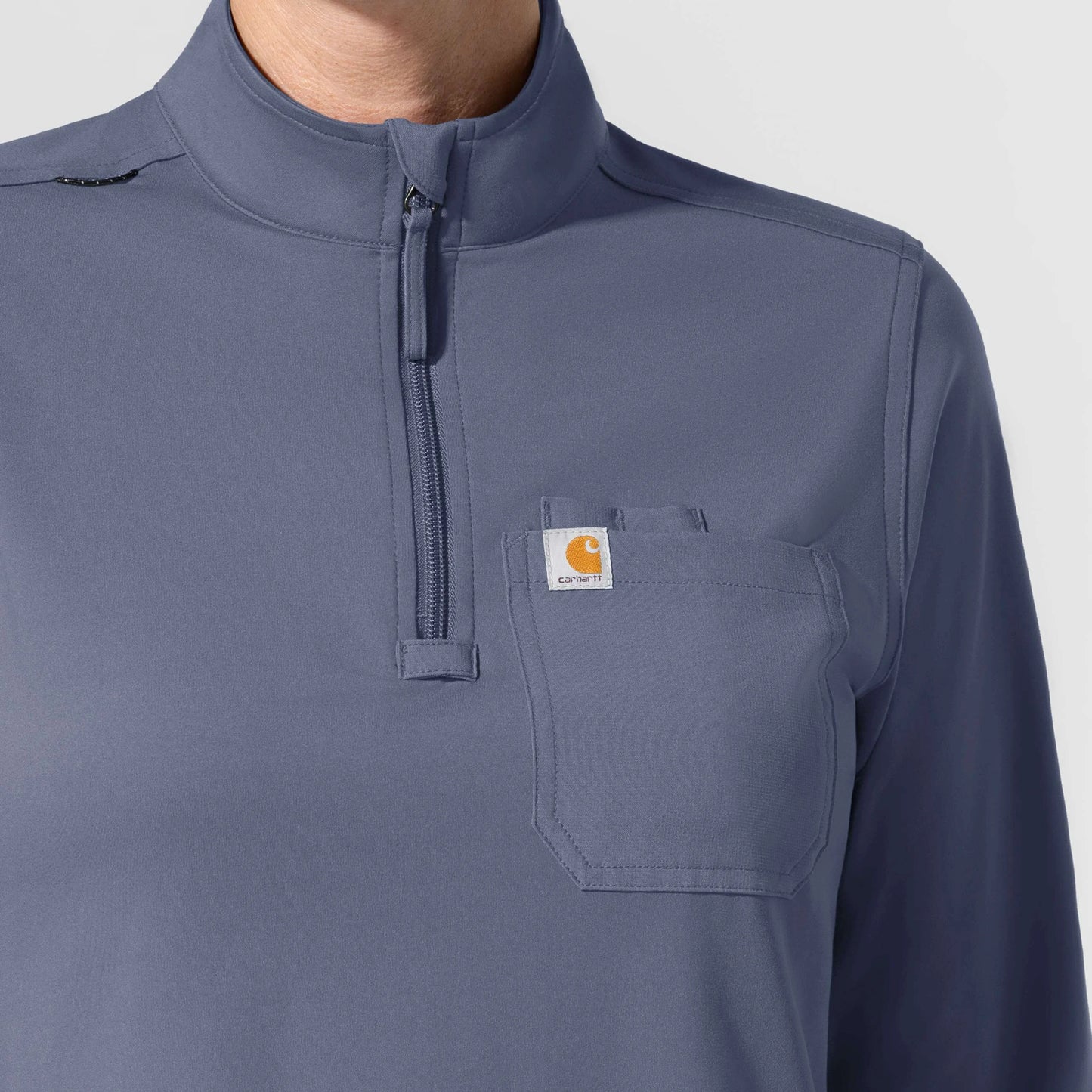 Women's Force Cross-Flex Knit Long Sleeve Quarter Zip Scrub Top