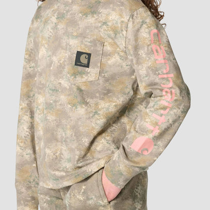 Girls' Long Sleeve Camo Logo T-Shirt (Toddler/Child/Youth)