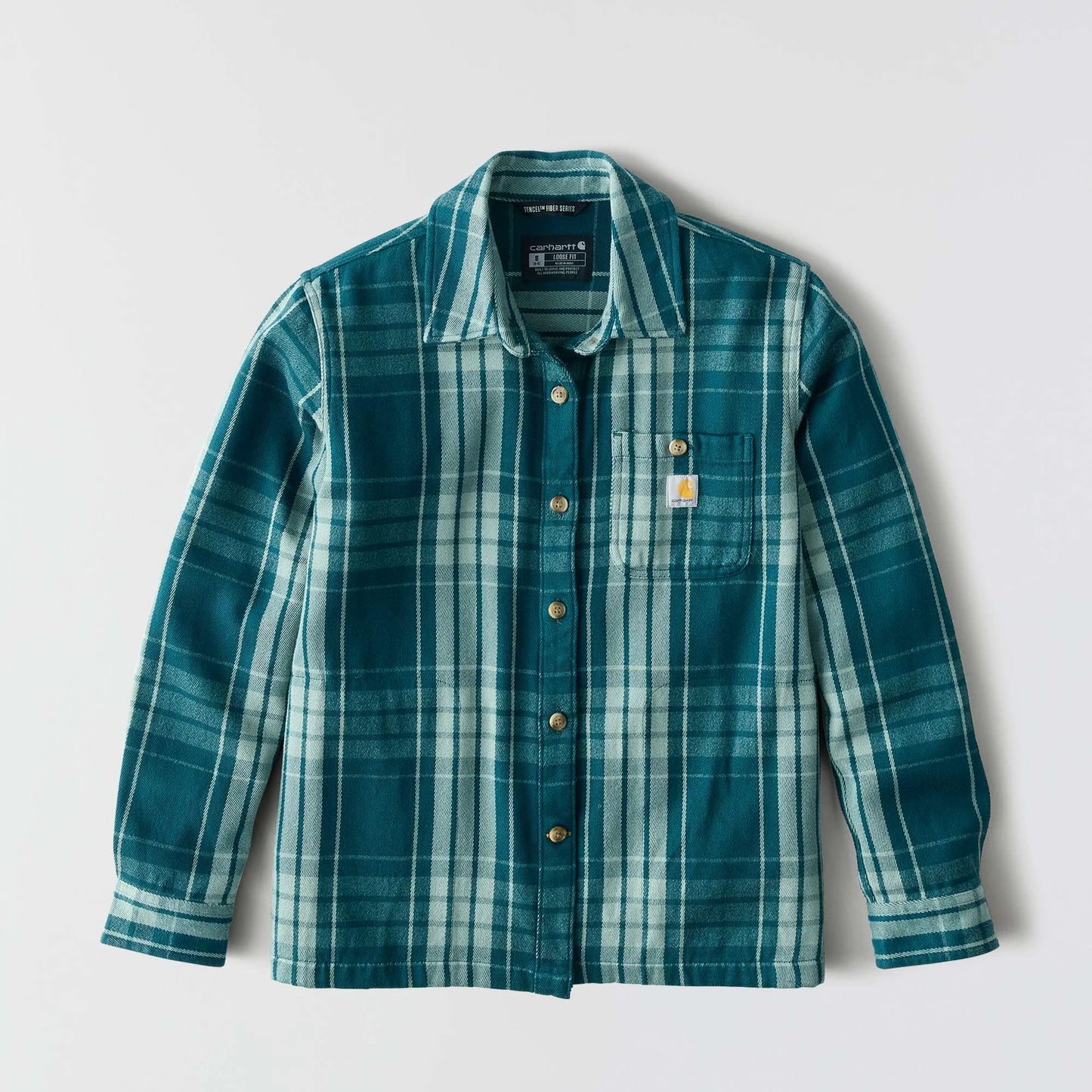 Women's TENCEL™ Fiber Series Loose Fit Twill Plaid Shirt