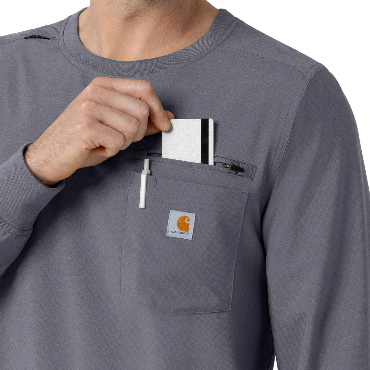 Force Cross-Flex Crew Neck Long Sleeve Scrub Top