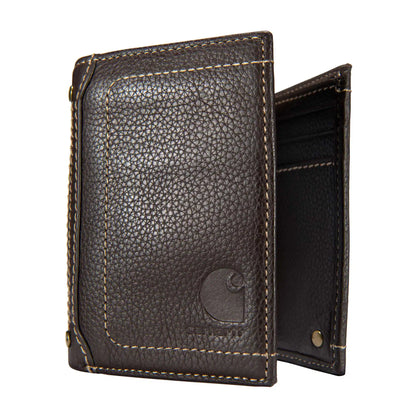 Pebble Leather Trifold Wallet