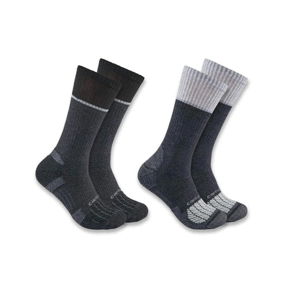 Carhartt Force® Midweight Steel Toe Crew Sock 2-Pack