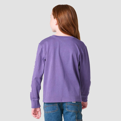 Girls' Long Sleeve Garment Dyed Pocket T-Shirt (Toddler/Child/Youth)