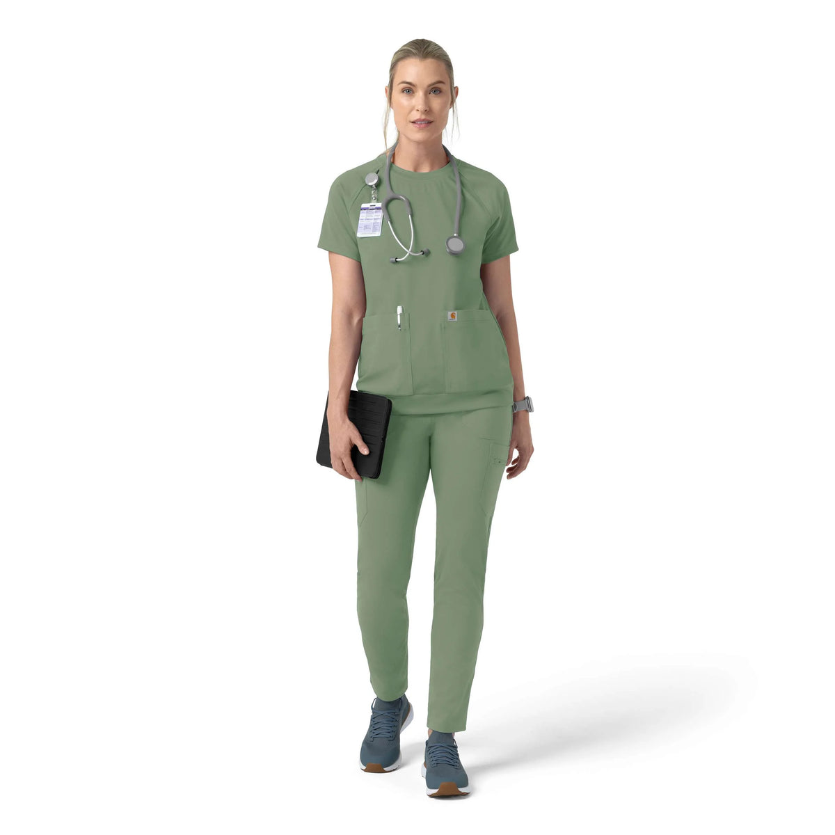 Women's Force Cross-Flex Knit Crew Neck Scrub Top
