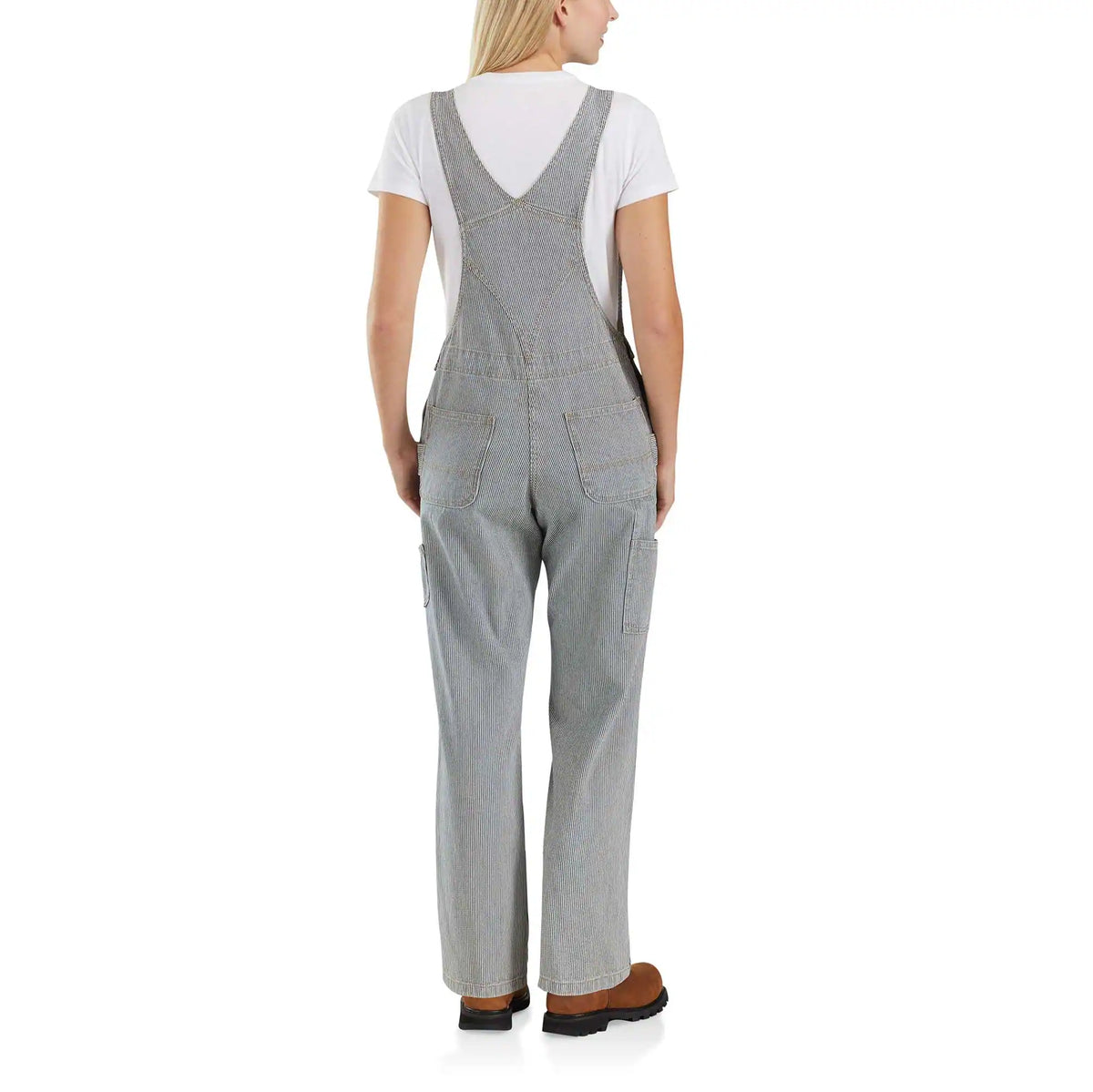Women's Railroad Stripe Denim Bib Overall