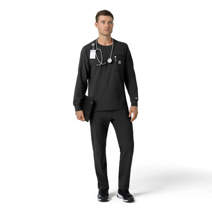 Force Cross-Flex Crew Neck Long Sleeve Scrub Top