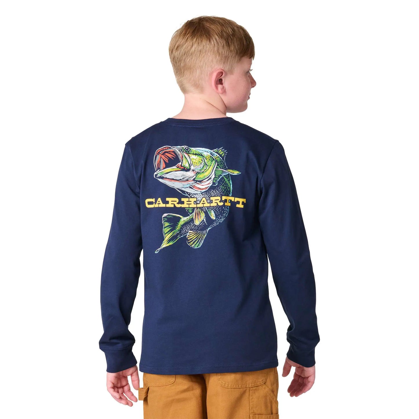 Boys' Long Sleeve Fish T-Shirt (Toddler/Child/Youth)
