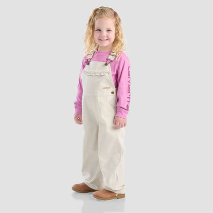 Girls' Canvas Ruffle Front Overall (Baby/Toddler)