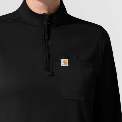 Women's Force Cross-Flex Knit Long Sleeve Quarter Zip Scrub Top