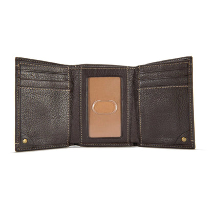 Milled Pebble Trifold Wallet