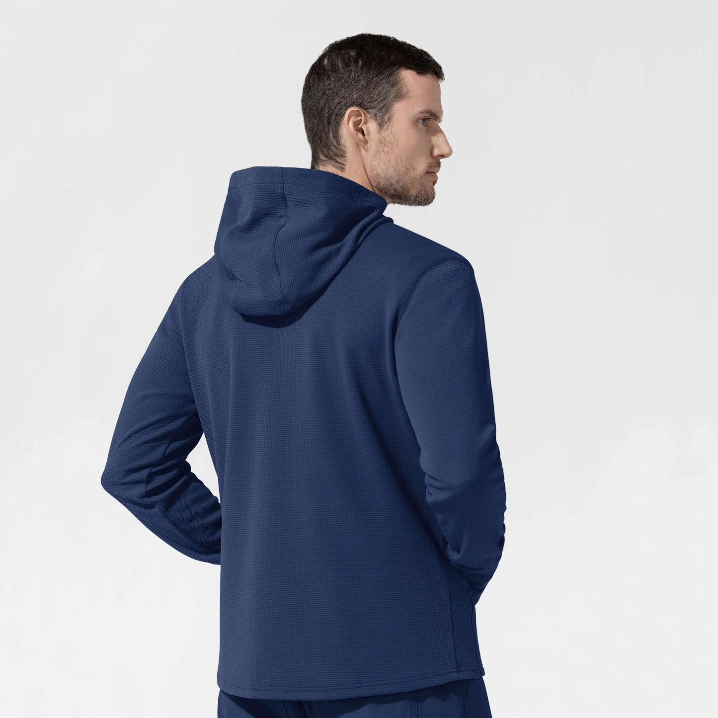 Layers Quarter Zip Waffle Hoodie