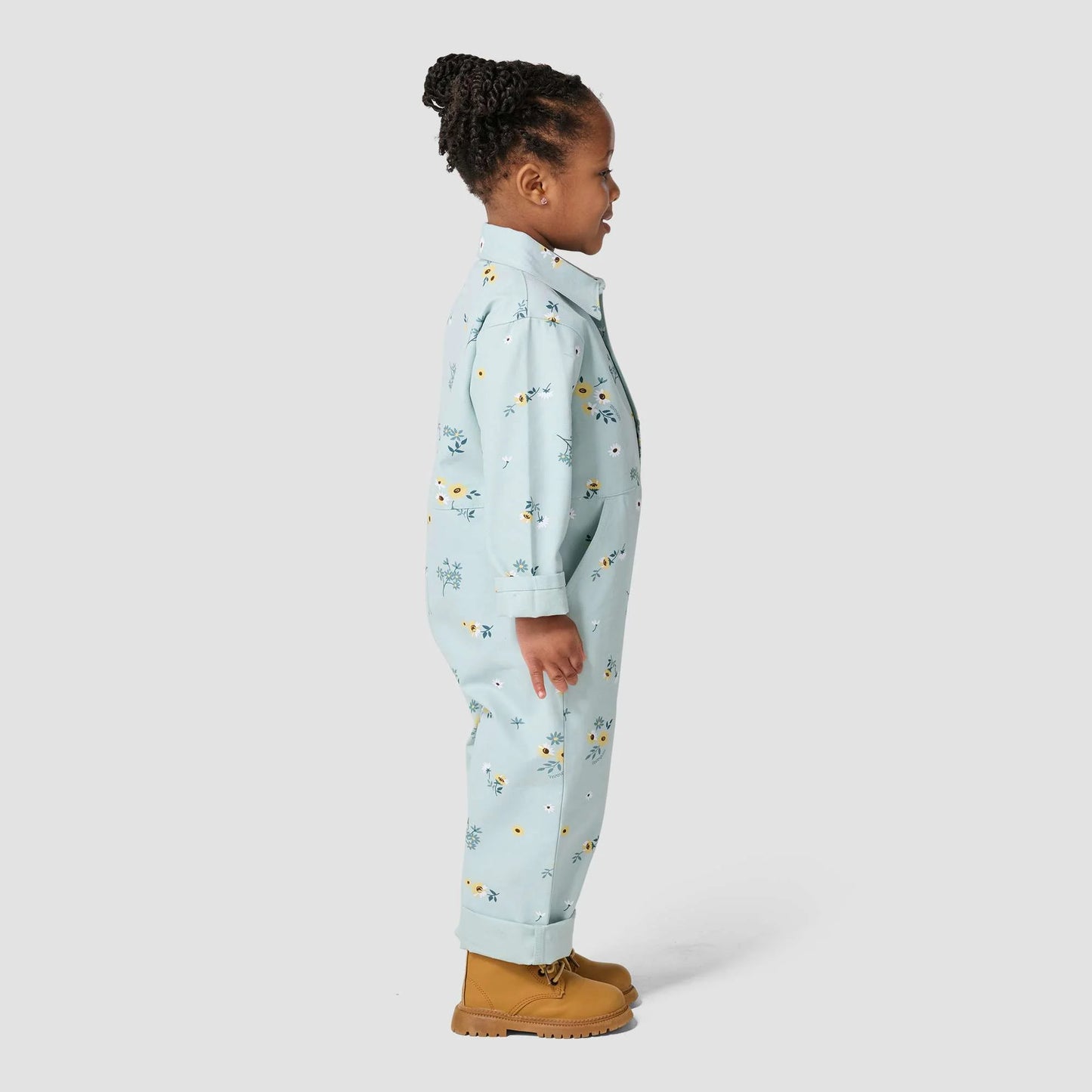 Girls' Long Sleeve Snap-Front Printed Canvas Coverall (Baby/Toddler)