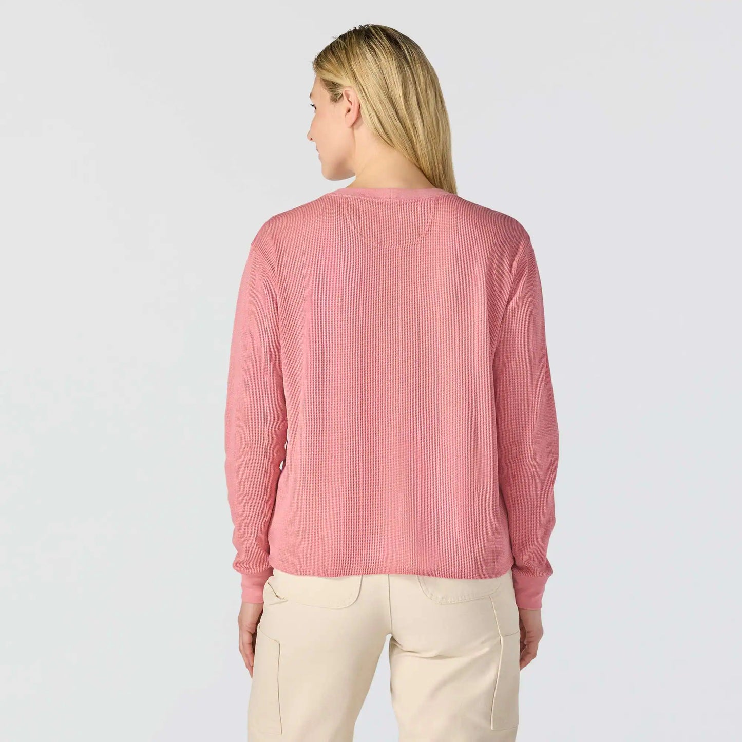 Women's Waffle Knit Loose LS T-Shirt