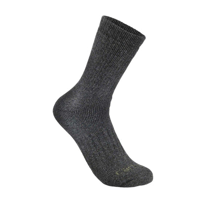 Midweight Synthetic-Wool Blend Colorblock Crew Sock 2-Pack