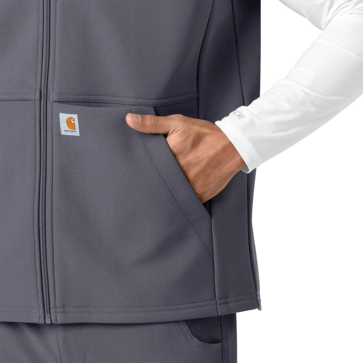 Rugged Flex® Men's Bonded Fleece Scrub Vest
