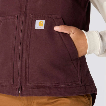 Women's Washed Duck Mock Neck Vest