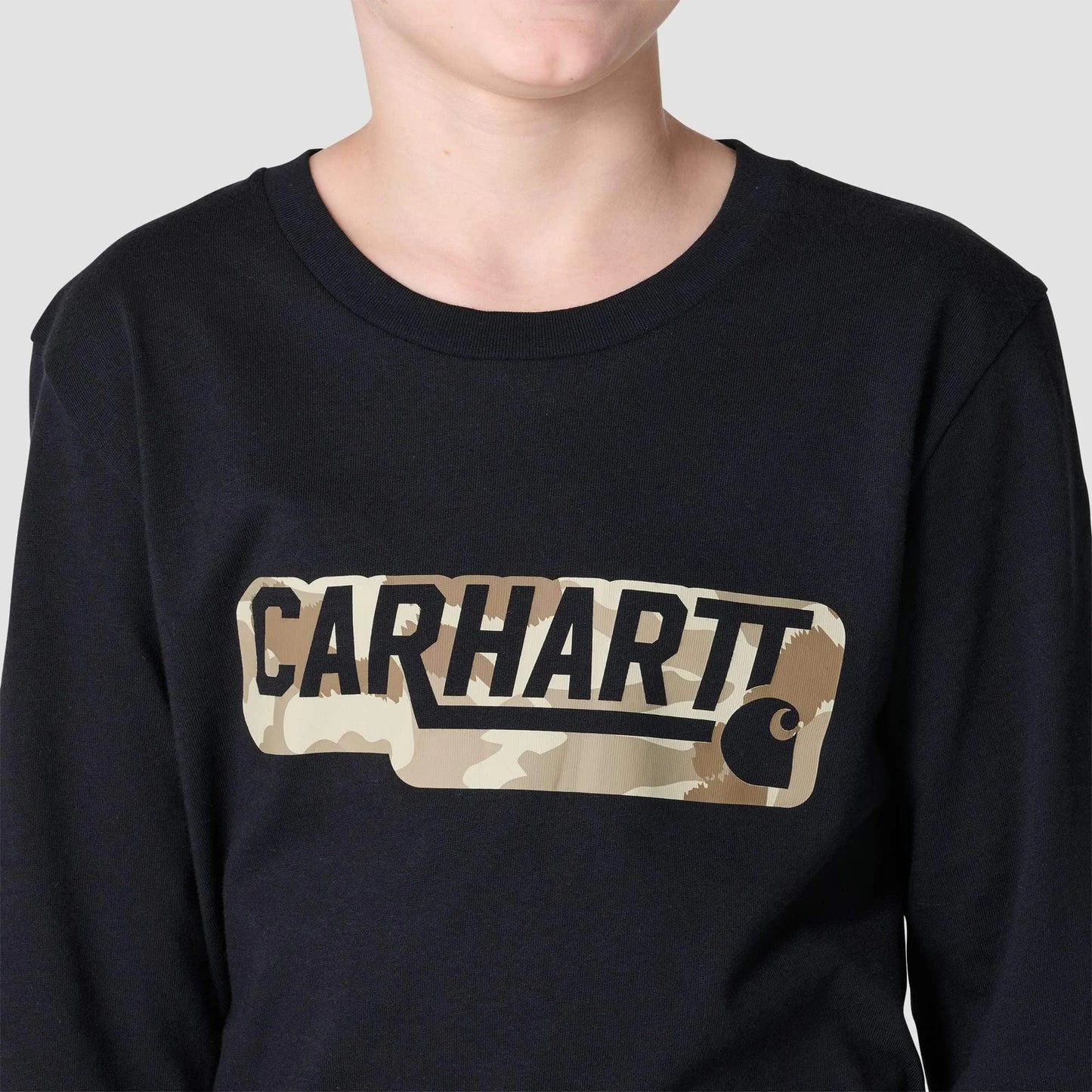 Boys' Long Sleeve Camo Logo T-Shirt (Child/Youth)