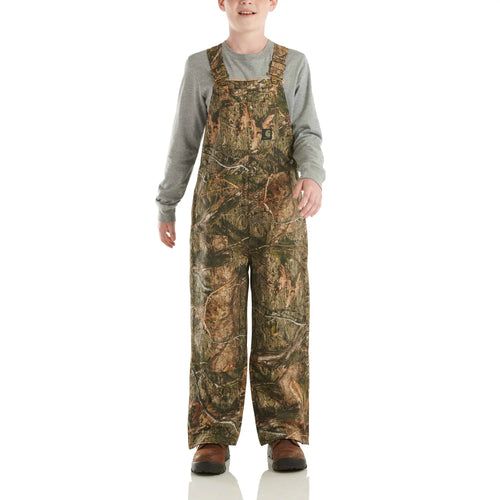 Kids' Loose Fit Canvas Insulated Camo Bib Overall