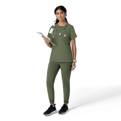 Women's Force Cross-Flex Crew Neck Scrub Top