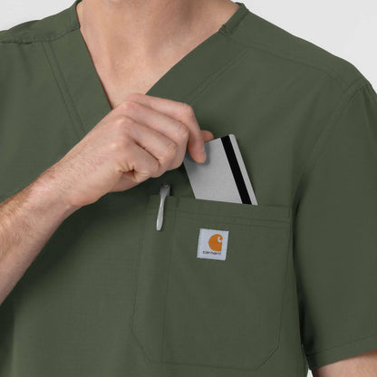 Rugged Flex FLD Ripstop V-Neck Scrub Top