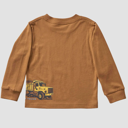 Boys' Long Sleeve Construction Vehicle T-Shirt (Toddler/Child)