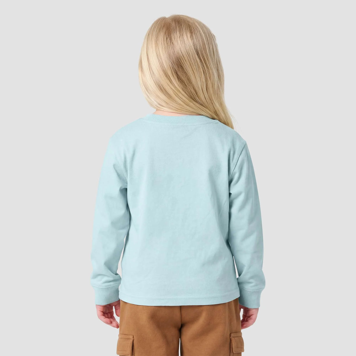 Girls' Long Sleeve Tonal Patch Pocket T-Shirt (Toddler/Child/Youth)
