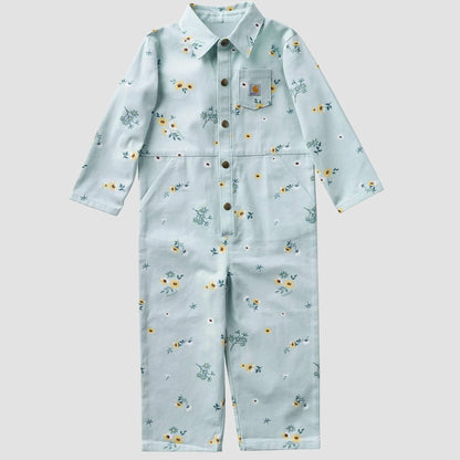 Girls' Long Sleeve Snap-Front Printed Canvas Coverall (Baby/Toddler)