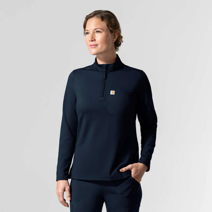 Women's Force Cross-Flex Knit Long Sleeve Quarter Zip Scrub Top