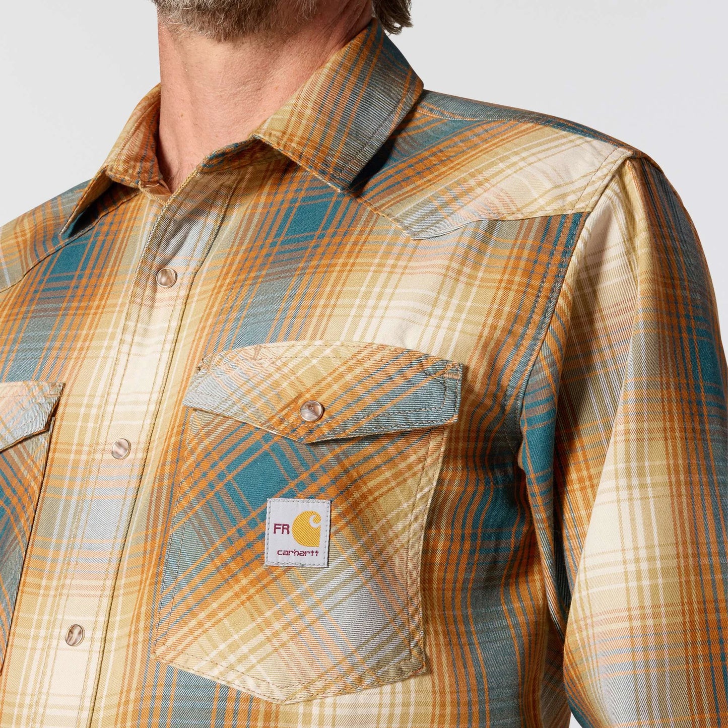 Flame Resistant Montana Relaxed Fit Midweight Twill Snap Front Plaid Shirt