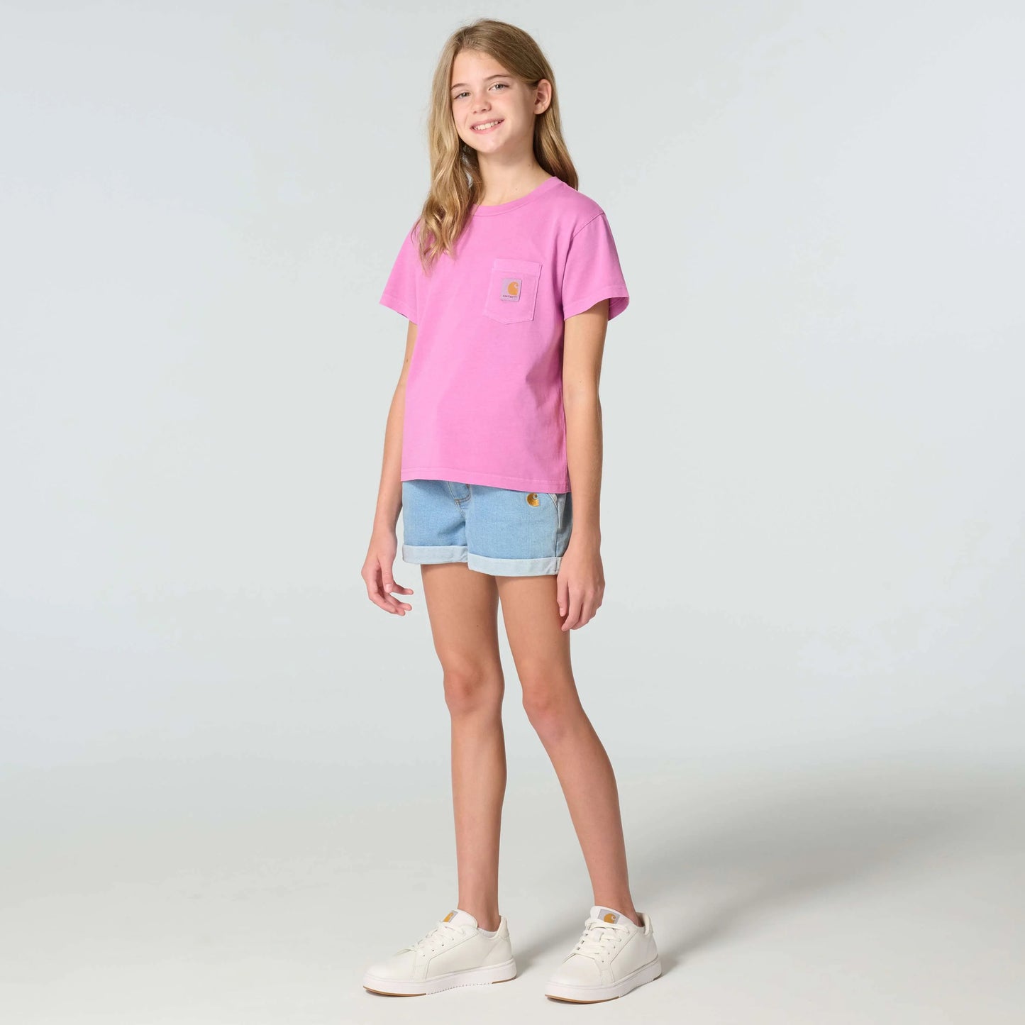 Girls' Short Sleeve Re-Engineered Garment Dye Pocket T-Shirt (Child/Toddler/Youth)