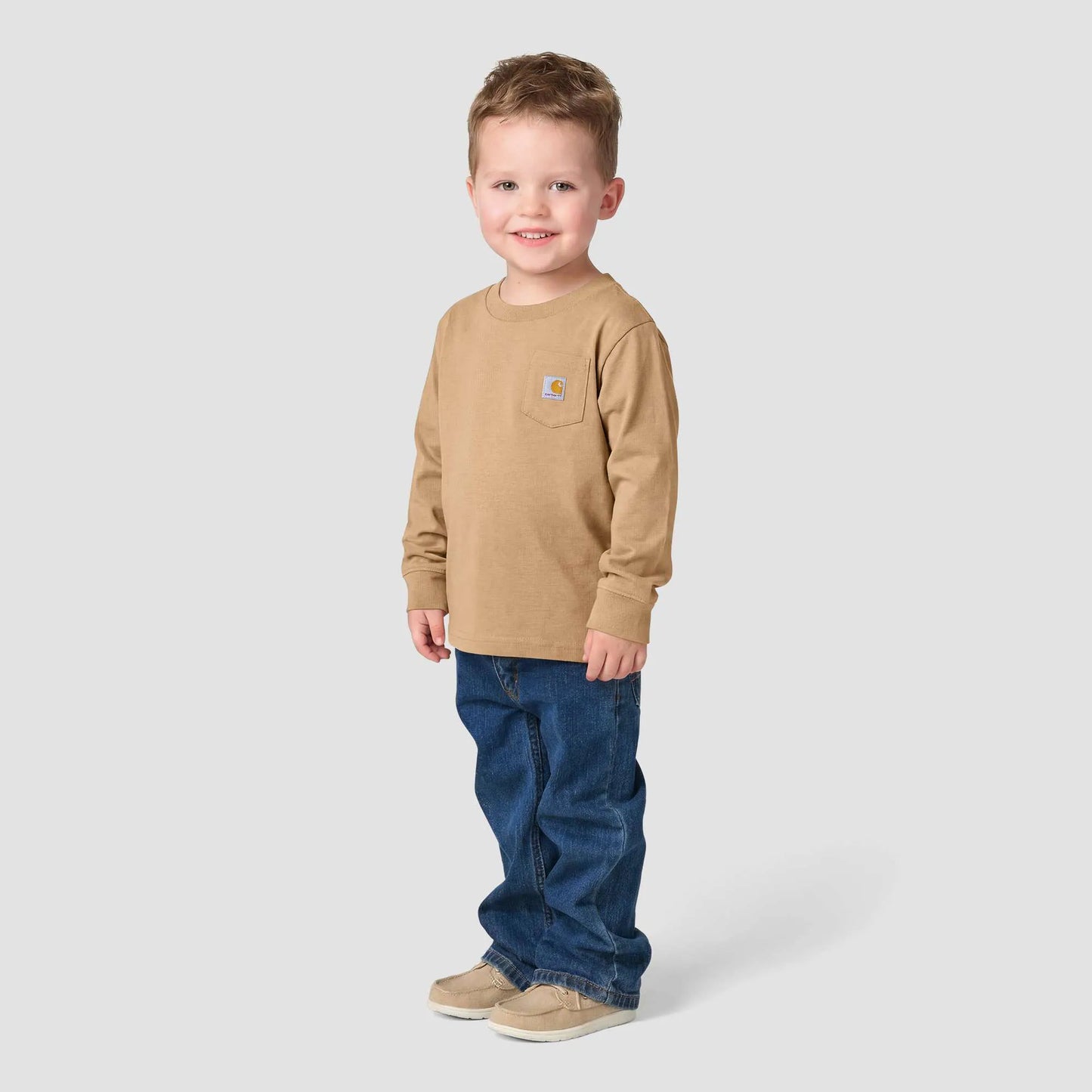 Boys' Long Sleeve Duck Camo Dog Pocket T-Shirt (Toddler/Child/Youth)