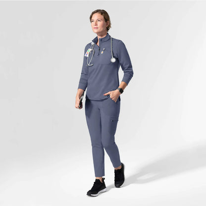 Women's Force Cross-Flex Knit Long Sleeve Quarter Zip Scrub Top