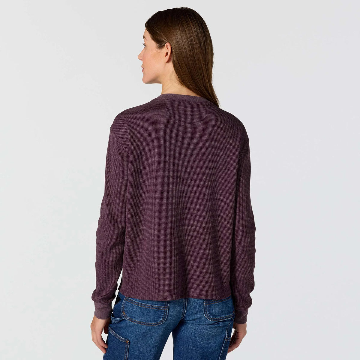 Women's Waffle Knit Loose LS T-Shirt