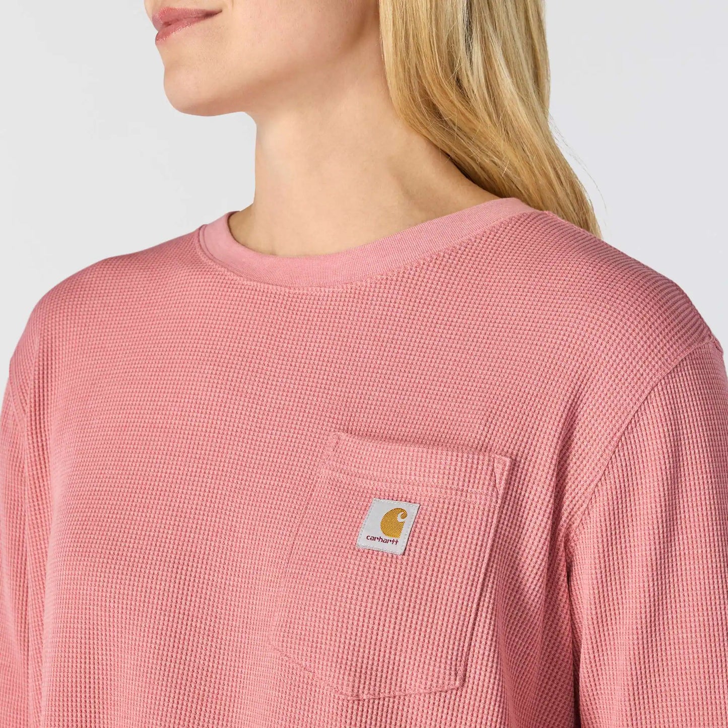 Women's Waffle Knit Loose LS T-Shirt