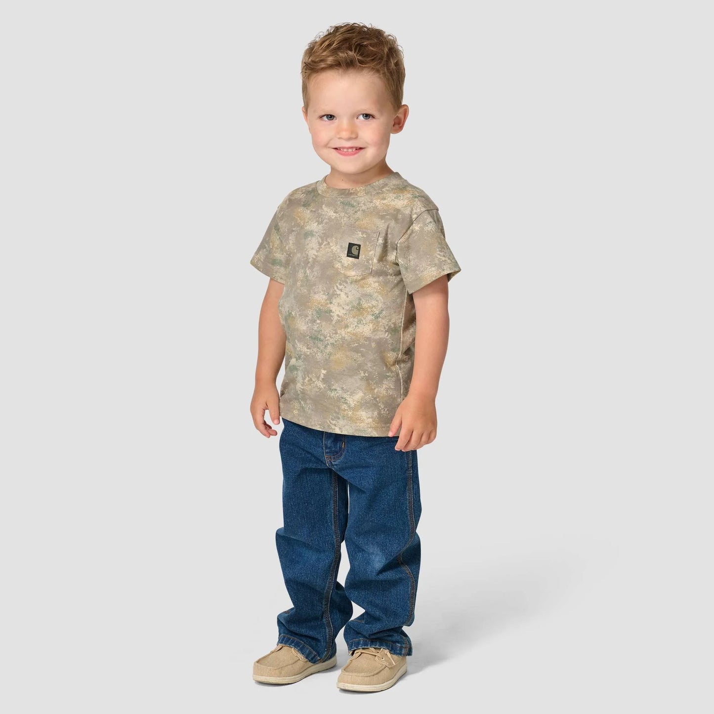 Boys' Short Sleeve Faded Camo Pocket T-Shirt (Toddler/Child/Youth)