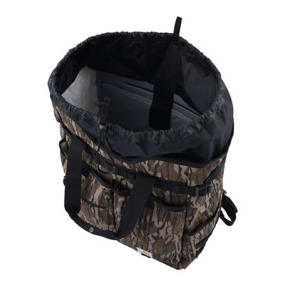 28L Nylon Cinch-Top Convertible Tote Backpack