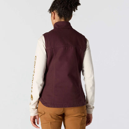 Women's Washed Duck Mock Neck Vest