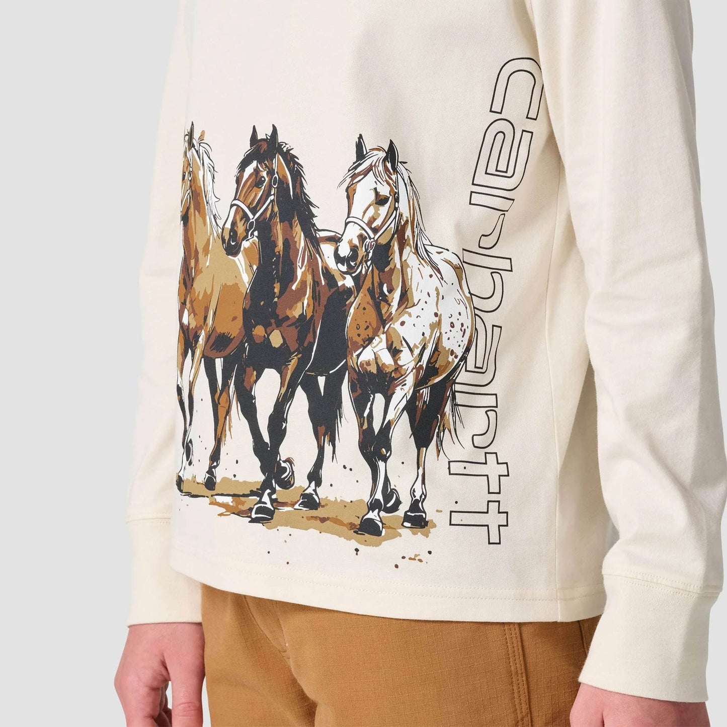 Girls' Long Sleeve Wild Horses T-Shirt (Toddler/Child/Youth)