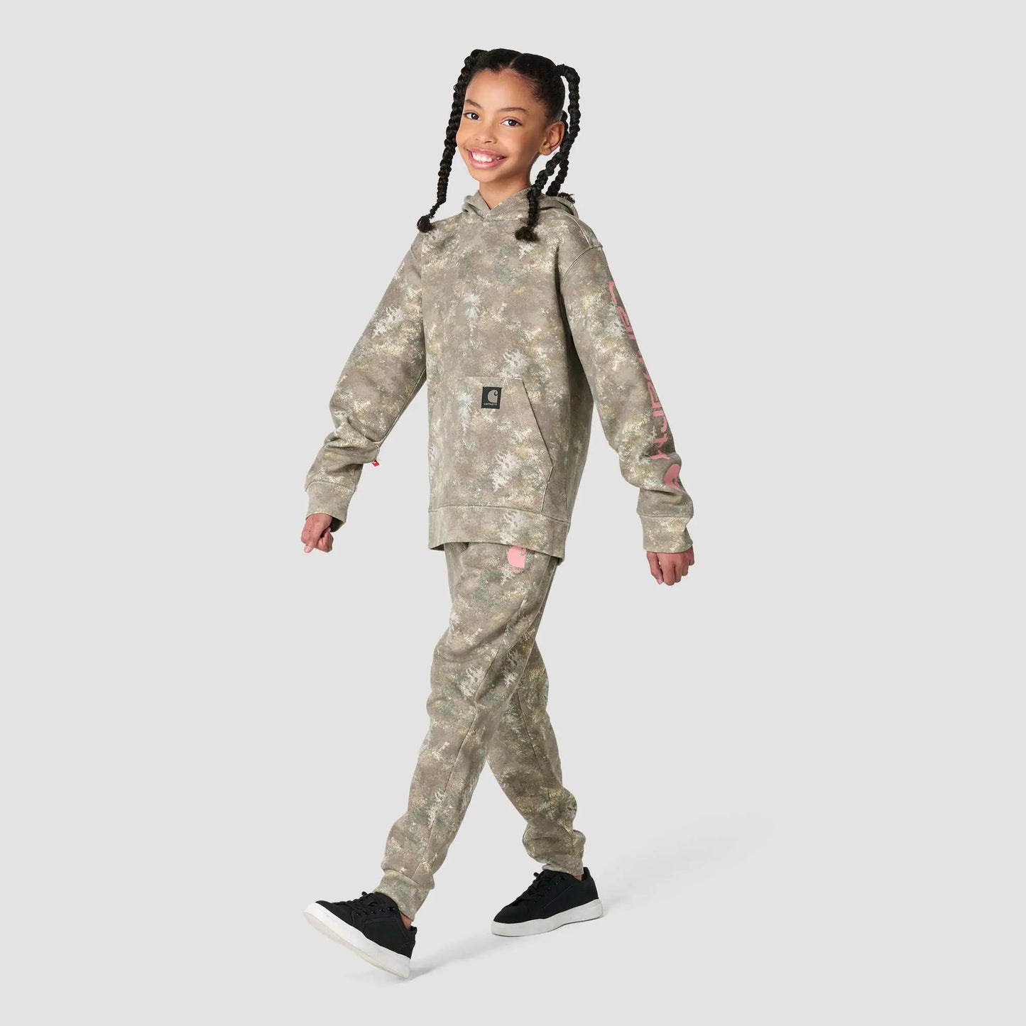Girls' Long Sleeve Hooded Camo Graphic Sweatshirt (Child/Youth)