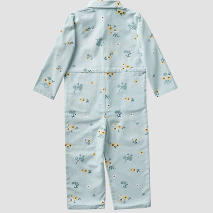 Girls' Long Sleeve Snap-Front Printed Canvas Coverall (Baby/Toddler)