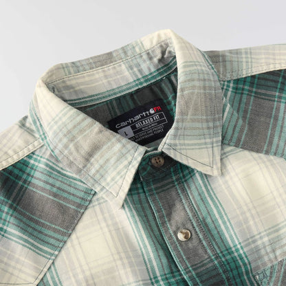 Flame Resistant Montana Relaxed Fit Midweight Twill Snap Front Plaid Shirt