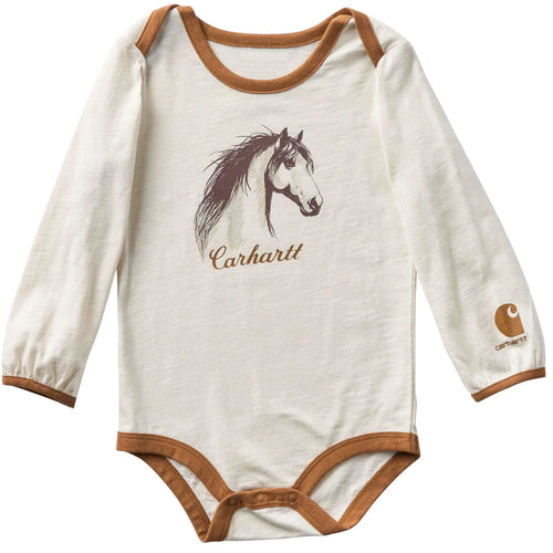 Girls' Long Sleeve Horse Bodysuit (Baby)