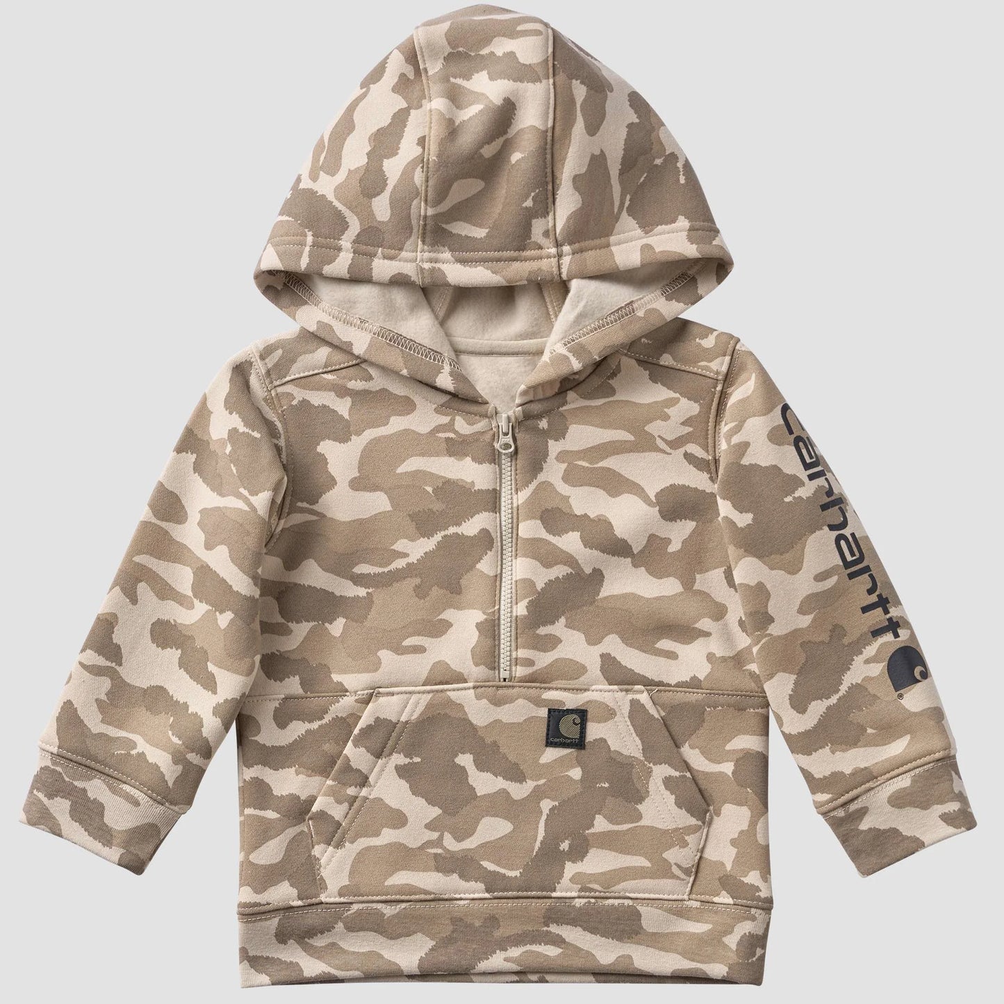 Boys' Long Sleeve Half-Zip Camo Logo Hooded Sweatshirt (Baby/Toddler)