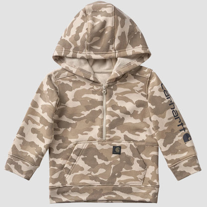Boys' Long Sleeve Half-Zip Camo Logo Hooded Sweatshirt (Baby/Toddler)