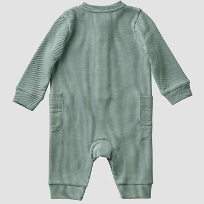 Kids' Long Sleeve Thermal Henley Coverall (Baby)