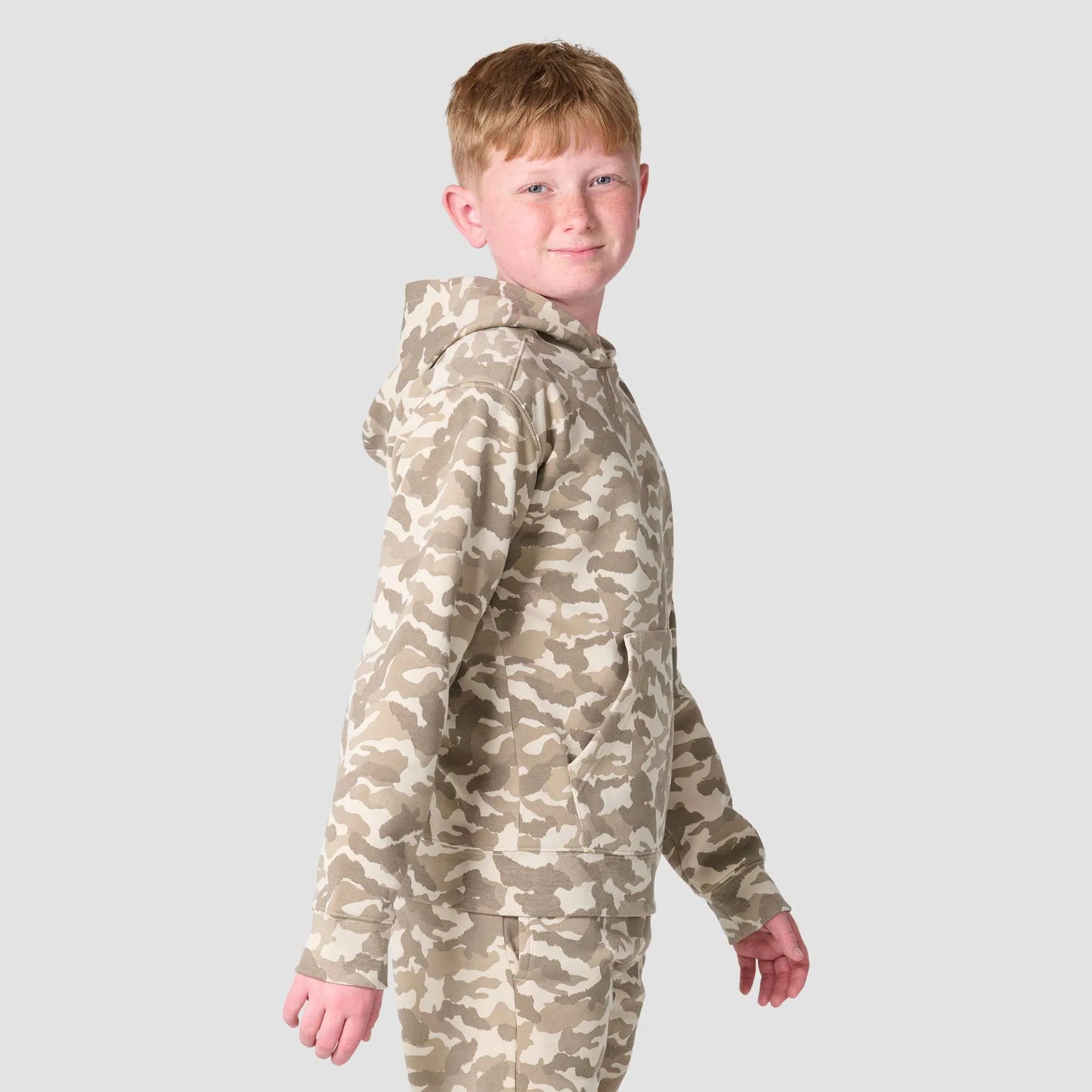 Boys' Long Sleeve Hooded Camo Print Sweatshirt (Child/Youth)